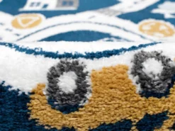 Tapis Enfant ROADY - 100 X 150 Cm - Bleu, Beige Et Jaune -Herman Miller Magasin tapis 396267