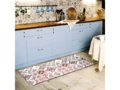 AZULEJOS VINYLE - Tapis De Cuisine Carreaux De Ciment Rouge 45x120 -Herman Miller Magasin tapis 9652685