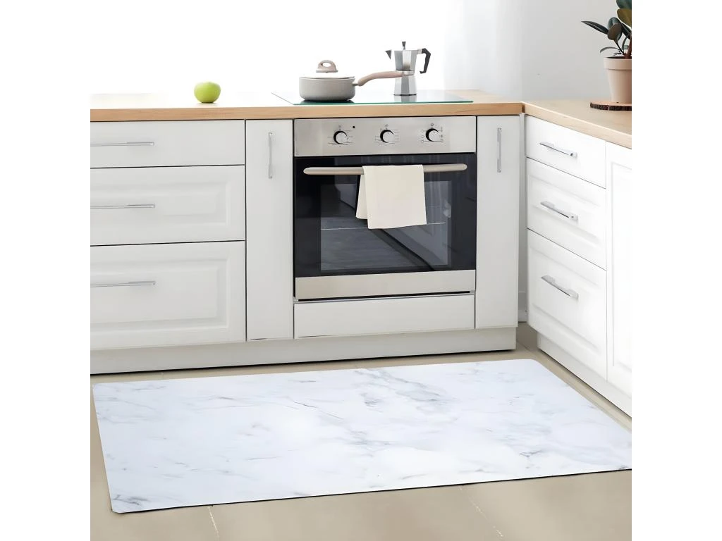 MARBRE VINYLE - Tapis De Cuisine Imprimé Marbre 45x120 2 MARBRE VINYLE - Tapis De Cuisine Imprimé Marbre 45x120 – Image 2