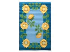 BIO LINE - Tapis De Cuisine Antidérapant Tournesol Jaune Et Bleu 50x80