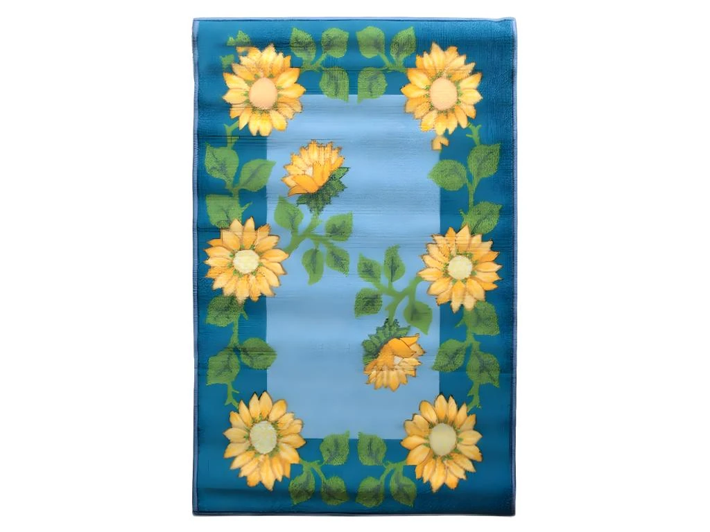 BIO LINE - Tapis De Cuisine Antidérapant Tournesol Jaune Et Bleu 50x80 1 BIO LINE - Tapis De Cuisine Antidérapant Tournesol Jaune Et Bleu 50x80