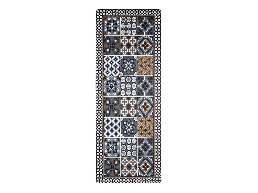 AZULEJOS VINYLE - Tapis De Cuisine Carreaux Ciment Bleu Foncé 45x120 1 AZULEJOS VINYLE - Tapis De Cuisine Carreaux Ciment Bleu Foncé 45x120