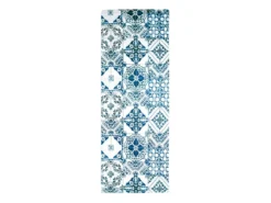 AZULEJOS VINYLE - Tapis De Cuisine Carreaux De Ciment Bleu 45x120