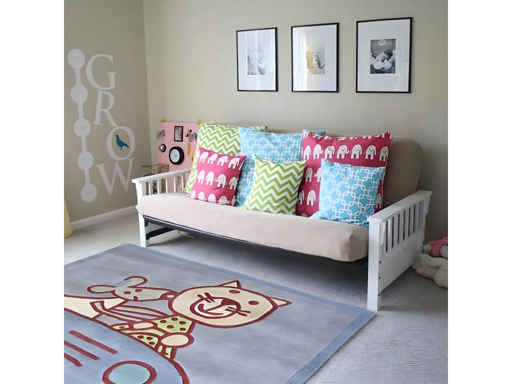 SOURICETTE - Tapis Enfant En Laine Animaux En Vadrouille Parme 150x150 4 SOURICETTE - Tapis Enfant En Laine Animaux En Vadrouille Parme 150x150 – Image 4