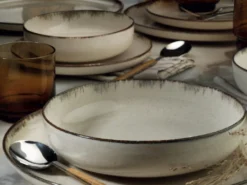 Service Vaisselle En Porcelaine 18 Pièces - Crème - SANCHA -Herman Miller Magasin vaisselle 10585993