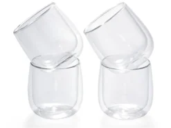 Lot De 4 Tasses à Double Paroi 20 Cl - D.8 X H. 8 Cm - Verre - Transparent - TASSIER -Herman Miller Magasin vaisselle 11159057