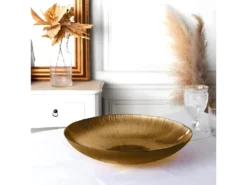 Saladier En Verre Doré Lines 40 X 5 Cm -Herman Miller Magasin vaisselle 12762339