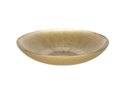 Saladier En Verre Doré Lines 30 X 5 Cm