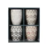 Lot De 4 Tasses Déco "Mirage" 9cm Multicolore