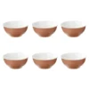 Lot De 6 Bols En Porcelaine "Nature" 52cl Terracotta
