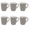 Lot De 6 Mugs "Colorama" 38cl Gris