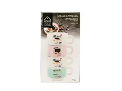 Lot De 4 Tasses Empilables "Expresso" 9cm Multicolore -Herman Miller Magasin vaisselle 13533131