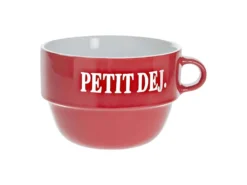 Lot De 6 Tasses En Faïence "Coloroma" 62cl Rouge -Herman Miller Magasin vaisselle 13533211