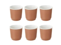 Lot De 6 Tasses à Café "Nature" 9cl Terracotta