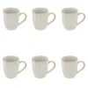 Lot De 6 Mugs Design "Lison" 33cl Naturel