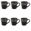 Lot De 6 Tasses à Café "Ethnikaa" 8cl Noir