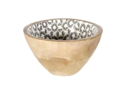 Bol En Bois Design "Géométrique" 13cm Naturel