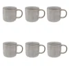 Lot De 6 Mugs En Faïence "Sarah" 35cl Gris