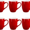 Lot De 6 Mugs "Colorama" 38cl Rouge