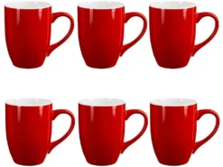 Lot De 6 Mugs "Colorama" 38cl Rouge
