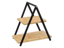 Service Apéritif 2 Étages "Bambou" 29cm Naturel