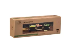 Set Apéritif 4 Pièces "Bambou" 30cm Noir & Naturel -Herman Miller Magasin vaisselle 13806535