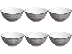 Lot De 6 Bols Porcelaine "Lunis" 15cm Rouge