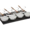 Set Apéritif 13 Pièces "Cassolette & Spatule" 30cm Noir