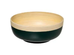 Saladier Rond Bambou "Modern" 20cm Pétrole