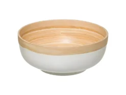 Saladier Rond Bambou "Modern" 20cm Blanc