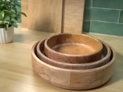 Lot De 3 Bols En Bois De Manguier- D. 17, 15 Et 12 Cm - Naturel - VALISA -Herman Miller Magasin vaisselle 14514581