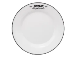 Lot De 6 Assiettes Plates "Bistrot" 26cm Blanc