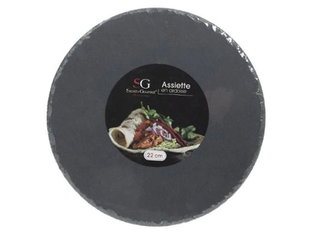 Lot De 6 Assiettes à Dessert "Ardoise" 22cm Gris 3 Lot De 6 Assiettes à Dessert "Ardoise" 22cm Gris – Image 3