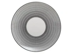 Lot De 6 Assiettes à Dessert Porcelaine "Lunis" 19cm Noir