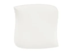 Lot De 6 Assiettes Plates Carrées "Vague" 25cm Blanc