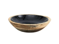 Assiette Creuse En Bois "Black Forest" 24cm Noir