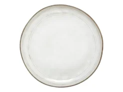 Lot De 6 Assiettes Plates "Flower" 26cm Gris