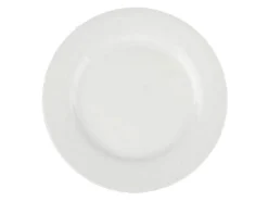 Lot De 6 Assiettes Plates "Ronde" 27cm Blanc