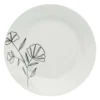Lot De 6 Assiettes Plates "Azalée" 27cm Blanc