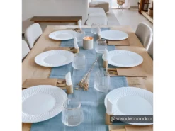 Lot De 6 Verres à Eau Striés Style Art Déco 48 Cl CELEBRATION - Verre - D. 9,5 Cm - Liseré Doré -Herman Miller Magasin vaisselle 507475