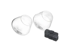 Lot De 2 Verres à Whisky "Pierres" 9cm Transparent