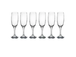 Lot De 6 Flûtes à Champagne "Paola" 21cl Transparent