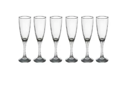 Lot De 6 Flûtes à Champagne "Twist" 15cl Transparent