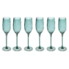 Lot De 6 Flûtes à Champagne "Minéral" 21cl Vert
