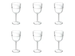 Lot De 6 Verres à Vin "Green Harmony" 20cm Transparent