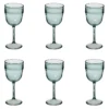 Lot De 6 Verres à Vin "Green Harmony" 20cm Vert