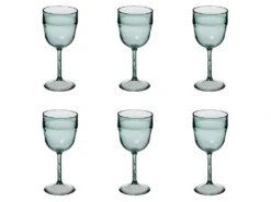 Lot De 6 Verres à Vin "Green Harmony" 20cm Vert