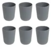 Lot De 6 Verres à Eau Design "Fab" 30cl Gris