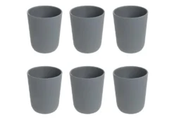 Lot De 6 Verres à Eau Design "Fab" 30cl Gris