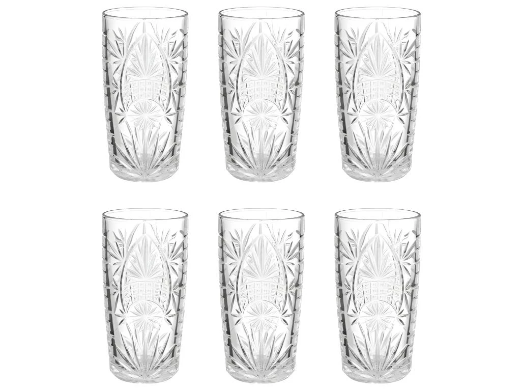 Lot De 6 Gobelets Hauts "Ayla" 35cl Transparent 1 Lot De 6 Gobelets Hauts "Ayla" 35cl Transparent